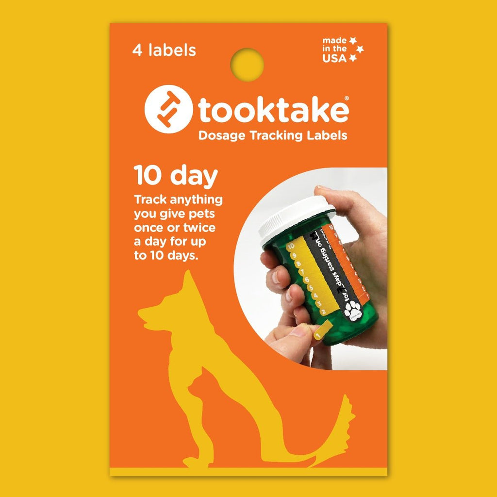 tooktakePETS - 10 Day tooktake Labels for Pets - tooktake