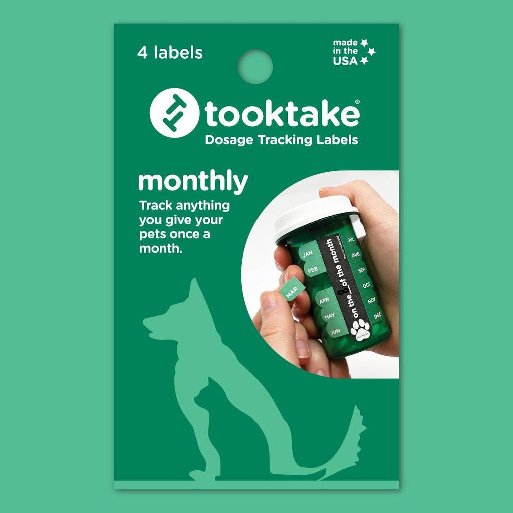 tooktakePETS - Monthly tooktake Labels for Pets - tooktake